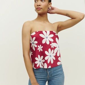 Reformation Spritz Silk Top in Ashbury